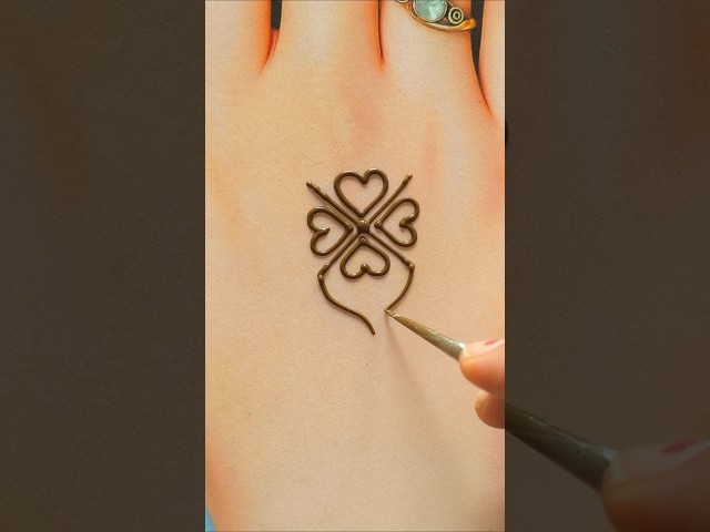 New Simple 😯✨1 mint trick flower back hand mehndi design |mehndi ka design 2026 ||#mehndi #shorts