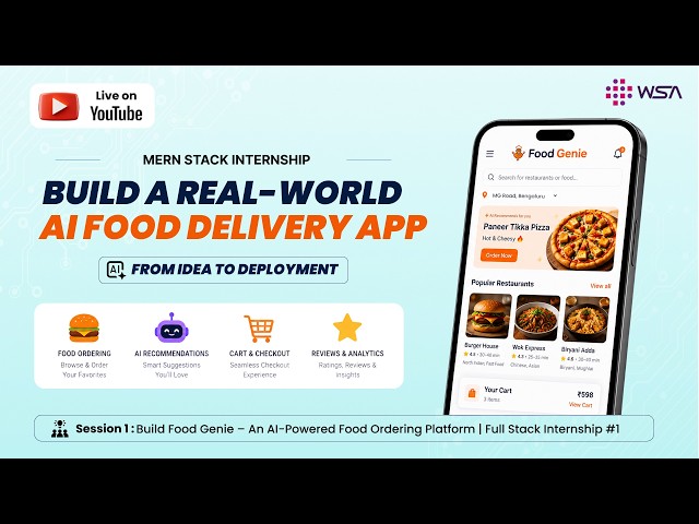 How to Build an AI Food Ordering App | Mern Stack Live Internship – Day 1