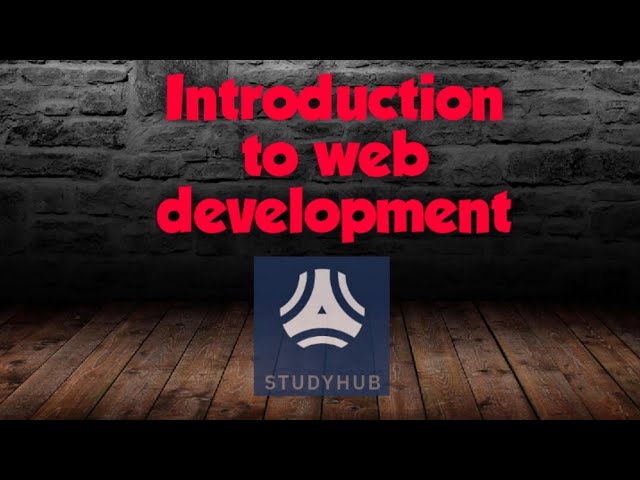 Introduction to web development  👩‍💻