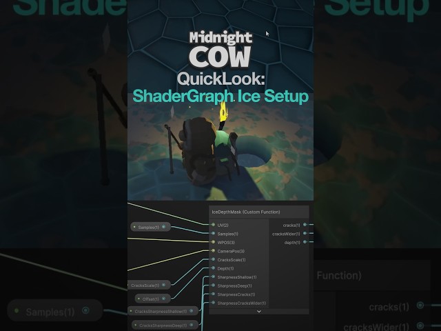 Cracked-Ice ShaderGraph setup in Unity.. #gamedev #survival #unity3d