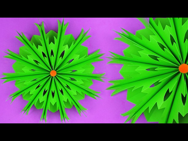 How to Make a Beautiful 3D Paper Snowflake | Easy Paper Folding & Cutting Snowflake Tutorial