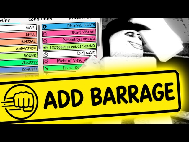 Making BARRAGE move step by step JJS SKILL BUILDER