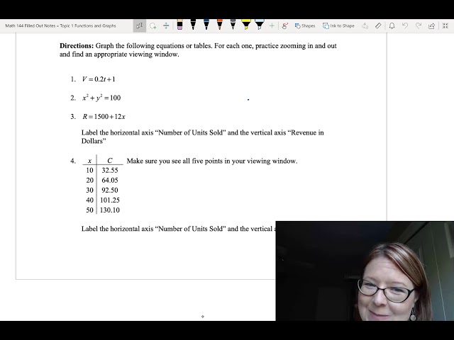 CAC Graph a Function with Technology