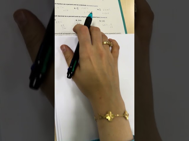 Grade 6 lesson 2-3 Relate Fractions, Decimals, and Percents