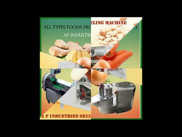 All types of cutting ,peeling ,shelling fruits vegetables machines by Aps industries