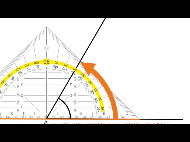 Measuring angles - we measure angles with the set square