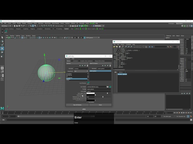 How to run scripts, source scripts, and make buttons in Maya