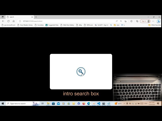 ASMR Programming- Animated search box with html and CSS- No Talking