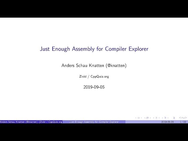 Just enough Assembly for Compiler Explorer - Anders Schau Knatten