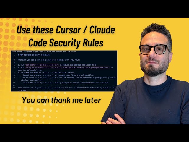 The 5 Security Cursor Rules/ Claude Skills Your Future Self Will Thank You For