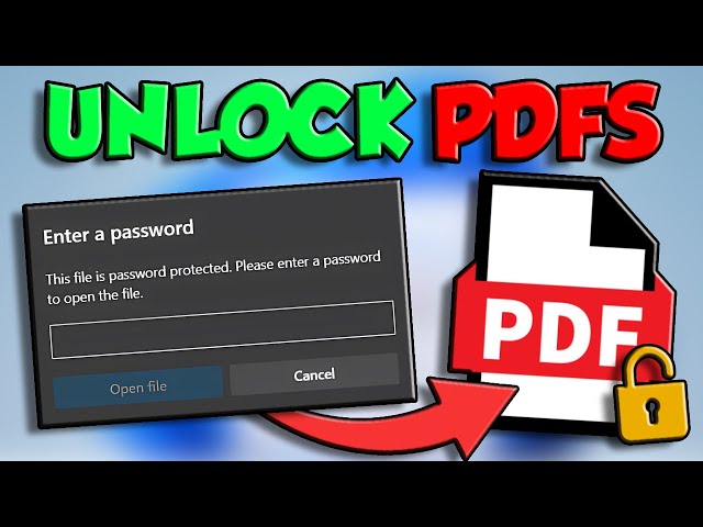 How To Remove Password From PDF File! (FAST) - How To Unlock PDF File Without Password
