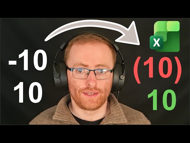 How To Format Negative Numbers as Red In Brackets