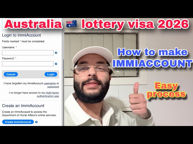 How to create an ImmiAccount for the 2026 Australia Lottery Visa | Lottery Visa 2026 | C4U