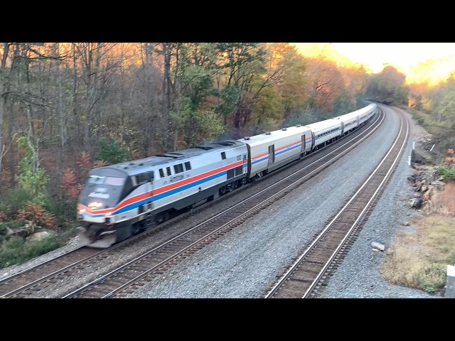 Staying In Motel By 3 Railroad Tracks, Woke Up By Amtrak & Coal Trains!  Snow Trains & Night Trains