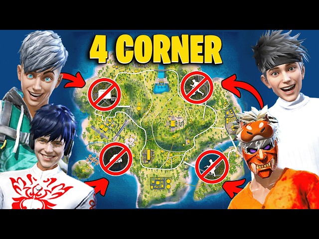 The 4 CORNER CHALLENGE in Garena Free Fire