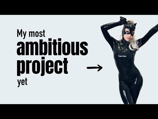 I made a latex catsuit for Halloween