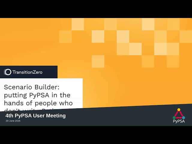 Scenario Builder: putting PyPSA in the hands of people who don't write Python