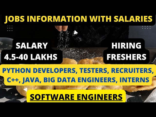 HIRING PYTHON DEVELOPERS, TESTERS, RECRUITERS, C++, JAVA, BIG DATA ENGINEERS, FRESHERS, EXPERIENCED