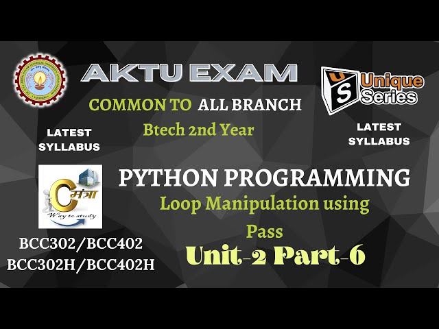 U2P6 | PYTHON PROGRAMMING BTECH 2ND YEAR One shot | AKTU | Latest Syllabus |Civil Mantraa All Branch