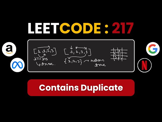 Leetcode 217 : Contains Duplicate | C++ | Hindi | Abhishek Sensei