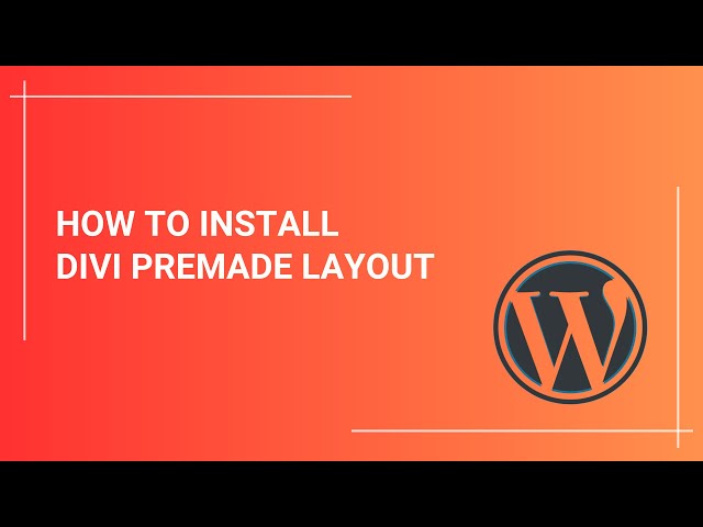 How To Install Premade Layouts In Divi - Easy And Fast Tutorial