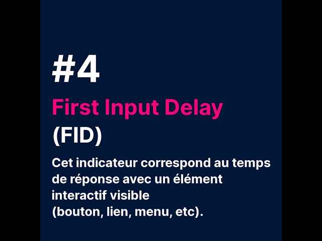 [Performance Web / épisode 4] : le First Input Delay (FID)