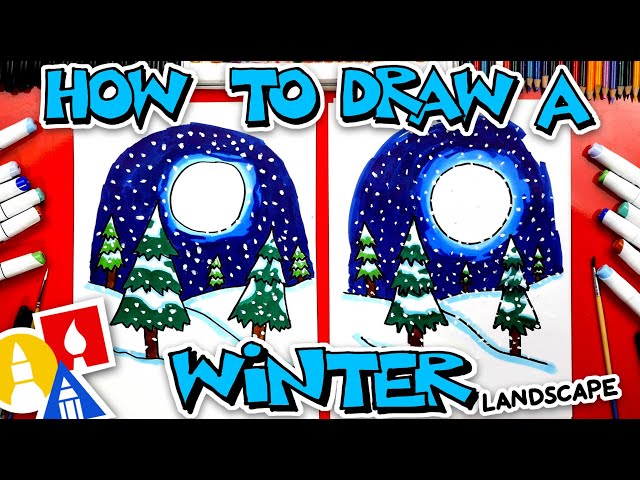 How To Draw A Winter Landscape