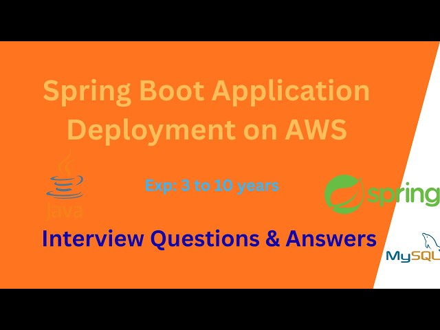 🔥 Spring Boot AWS Deployment Interview Questions & Answers | Real-Time Scenarios | 2026