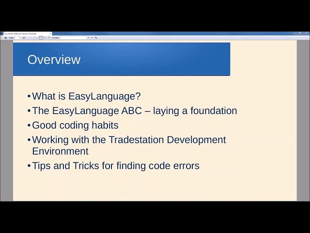 EasyLanguage ABC's: Mastering TradeStation Programming w/Chris Kaiser