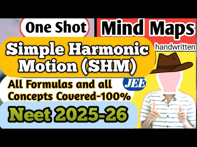 Simple Harmonic Motion: SHM Mind Map in One Shot | NEET Physics Formulas | NEET 2025 - 26 | Edleknow