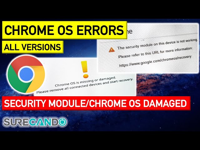 Chrome OS Fixed 2 issues: TPM Security Module issue & OS is missing or Damaged + USB Recovery Live!