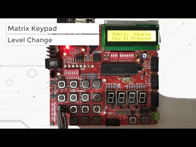 PIC Micro-controller programming | Sample Program 010 | Matrix Keypad