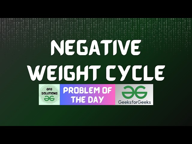 #1074 GFG POTD | Negative Weight Cycle | GFG Solutions | 26-08-2026