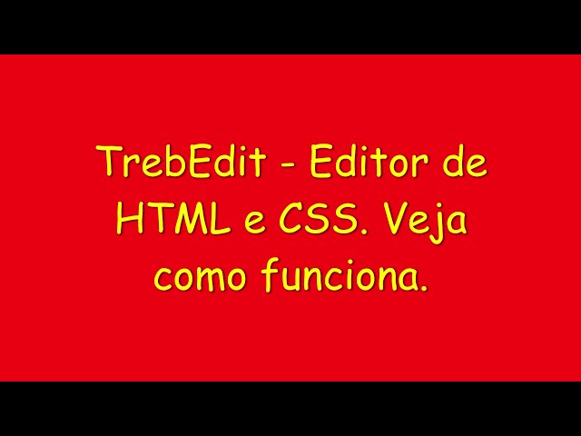 The TrebEdit app - HTML and CSS editor on your mobile phone - Simple, easy and quick to use.