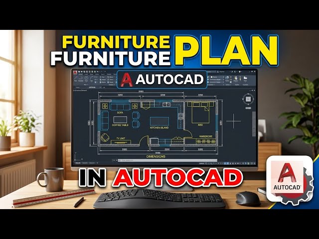 AutoCAD Interior Furniture Plan | Complete 2D Drawing #ytvideos 