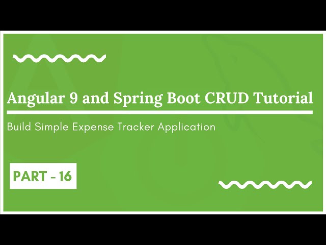 16 Angular 9 and Spring Boot CRUD Tutorial - Delete an expense from expense list