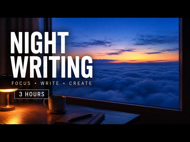 Night Focus for Writing & Deep Work | Sea of Clouds at Twilight (3 Hours)