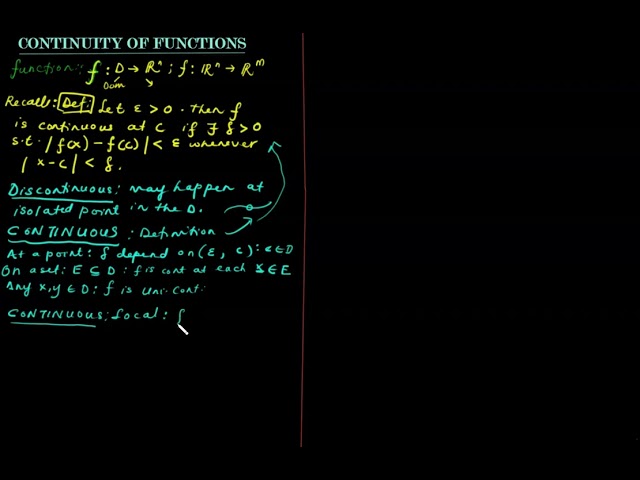 CONTINUOUS FUNCTIONS in REAL ANALYSIS PART 1