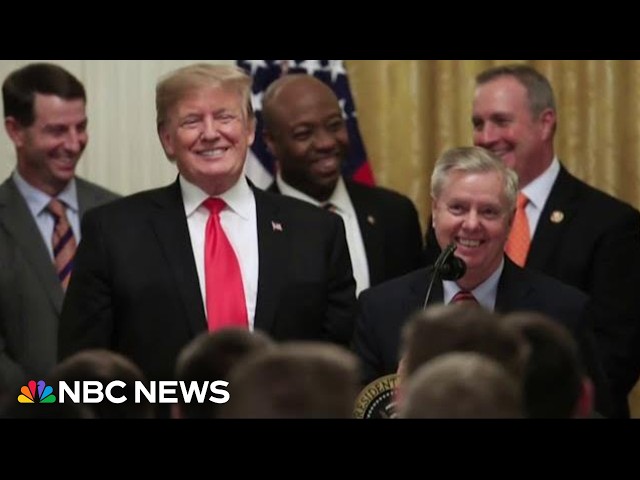 Trump recalls rocky start to friendship with Lindsey Graham in funeral tribute