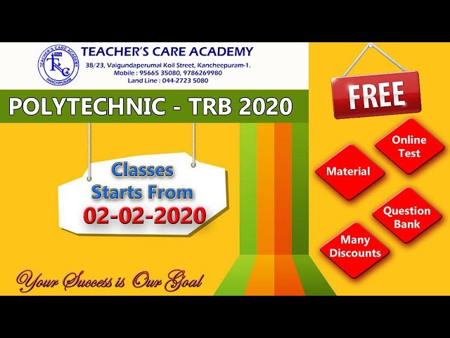 POLYTECHNIC-TRB 2020 (Classes Starts from 02.02.2020)