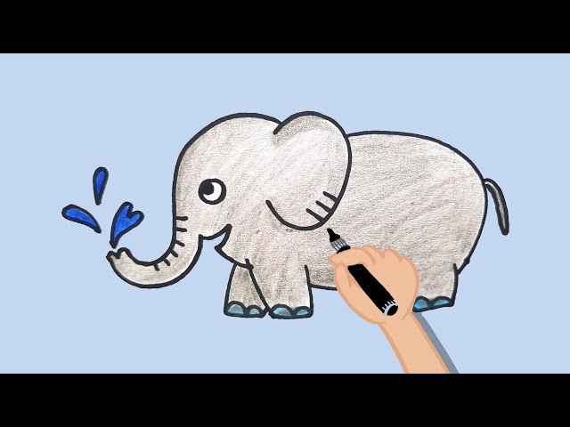 Draw an elephant that kids love!