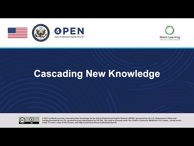Cascading New Knowledge