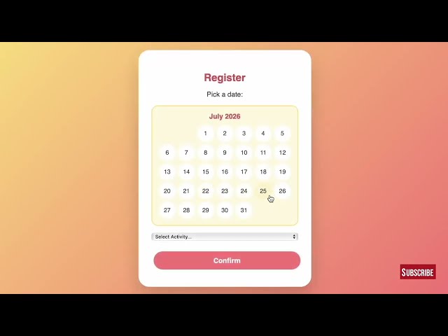 How To Create Event Form With HTML & CSS | Part 1