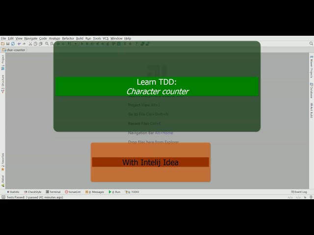 TDD Tutorial | Count characters in Java string | TDD Basic Kata Intellij