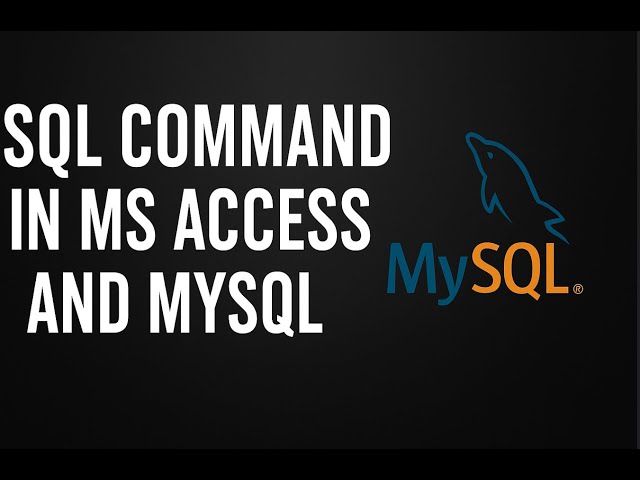 Learn SQL query in Microsoft Access and SQL || SQL Queries in Mysql || Ms access#access #mysql
