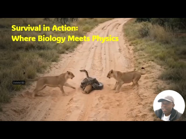 Python vs Lion. Where Biology meets Physics