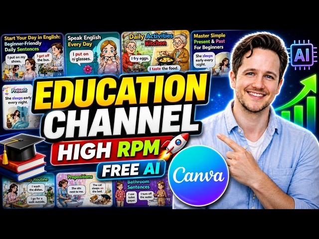 Create Unlimited AI Videos for an Education Channel Using Free AI Tools (Canva) | Earn $5K/Month
