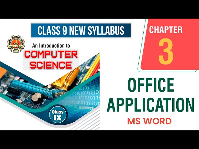 SEBA CLASS 9 COMPUTER SCIENCE | CHAPTER 3 | MS WORD | EXERCISE QUESTIONS | MCQ