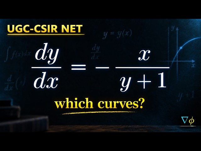 UGC-CSIR NET Physical Sciences (July 2025) — Family of Circles | Differential Equations Solved