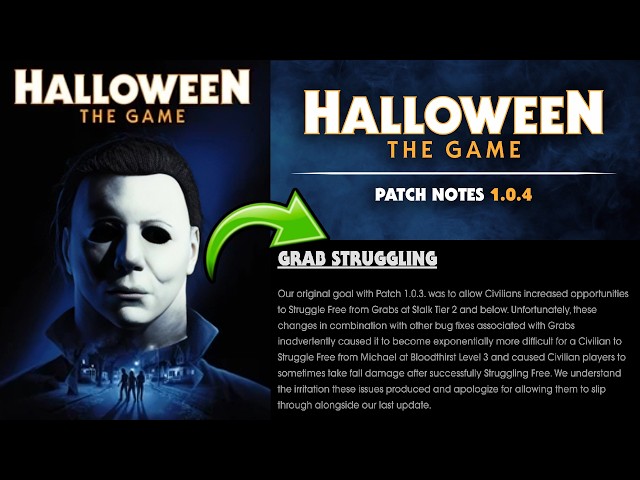 Grab Fix, Crash Fix, Optimization Fix & More (Patch Notes 1.0.4) | Halloween: The Game